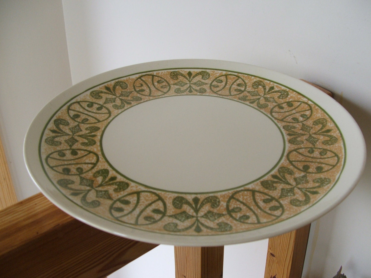 Large Round Seventies Serving Platter