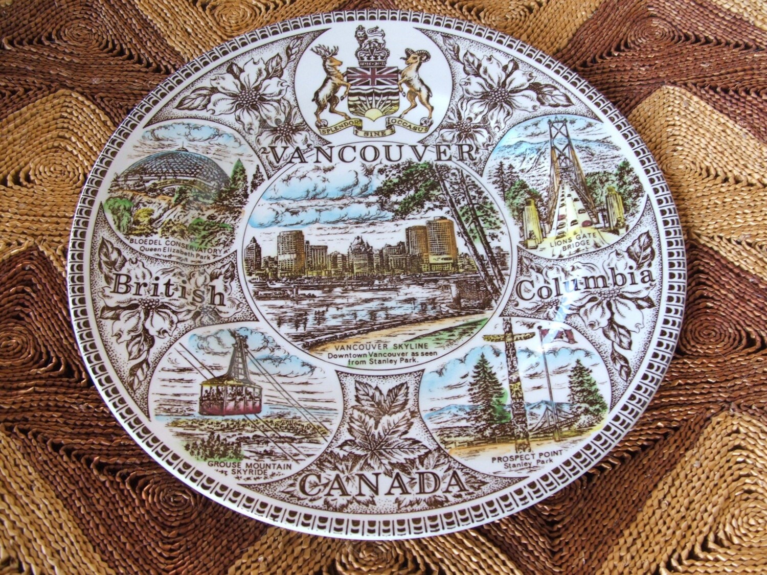 Vintage Souvenir Plate from Vancouver