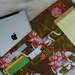 Full Size 7 Pocket Fabric iPad Sleeve Portfolio 8.5 x 11 Note Pad Cover Elephant Fabric