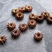 Storewide Sale-See Store Announcement-Vintage Copper Beads-Vintage Beads-Vintage Copper Plated Steel Spoked Spacers-14