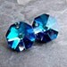 Sale-See Store Announcement-Vintage Crystal Beads-Vintage Swarovski Bermuda Blue Octagon Pendants-2