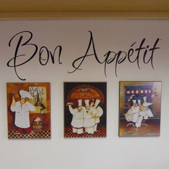 Items similar to Bon Appetit Vinyl Lettering on Etsy 