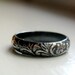 Dark sterling rustic renaissance band ring
