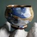blue striped chawan