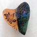 Valentine Ceramic Wall Sculpture Textured Heart Pillow