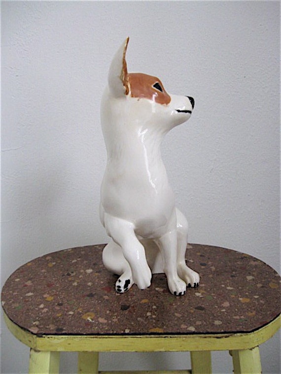 ceramic chihuahua statue