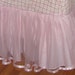 18 inch drop TWIN Size Tulle Bedskirt in Light Pink