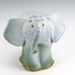 Blue Elephant With Tusks