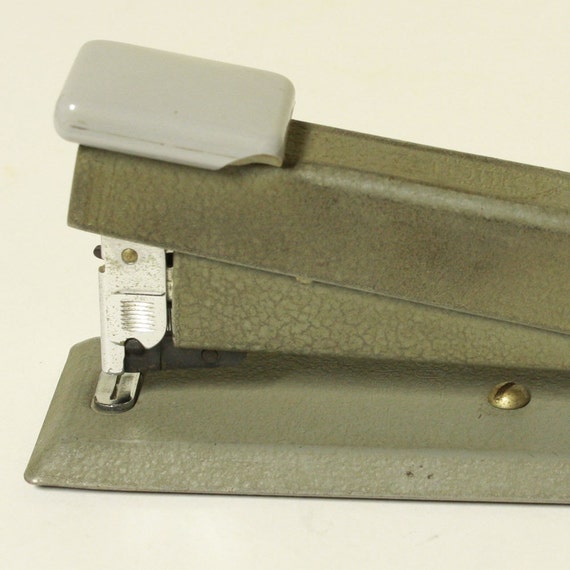 Vintage stapler Bostitch Model B5B greenish gray