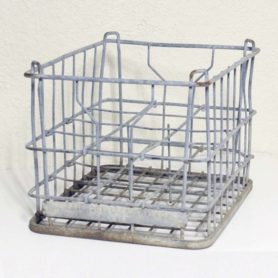 vintage milk wire holder bottle bottle rack wine bottle crate   holder  wire  Vintage milk     metal