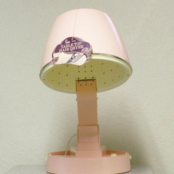 vintage table top hair dryer pink sears by OldCottonwood