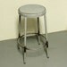 Vintage metal stool - shop stool - seat - industrial - gray - metal