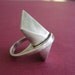 Vintage Modern Sculptural Sterling Rectangle Cocktail Ring