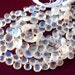 Blue Flashy Rainbow Moonstone Faceted Heart Shaped Briolettes Full 7.5 Inches Strand 45 Pieces Size 7 - 8mm Approx