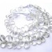 Rock Crystal quartz faceted pear briolettes Set of 16 Pieces - size 13x8 - 15x12mm approx