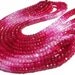 15 Inches Red and Pink Shaded AAA Corundum Quartz Micro Faceted Rondelles Size 3mm approx