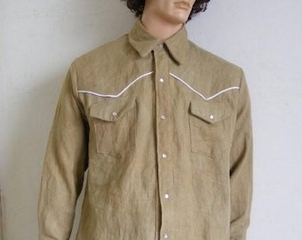 Hermans Hemp cowboy western shirt XL