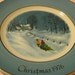 1976 Avon Collectible Christmas Plate - Bringing Home The Tree
