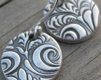 Favorite Companion Earrings Silver PMC jewelry