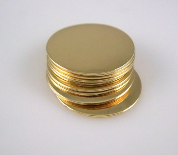 Round Brass Engraving Disc