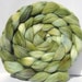 Combed Top / Roving Spinning / Felting Fiber Merino Wool & Tussah Silk 80/20% - Green as Grass - 6.6 Ounces