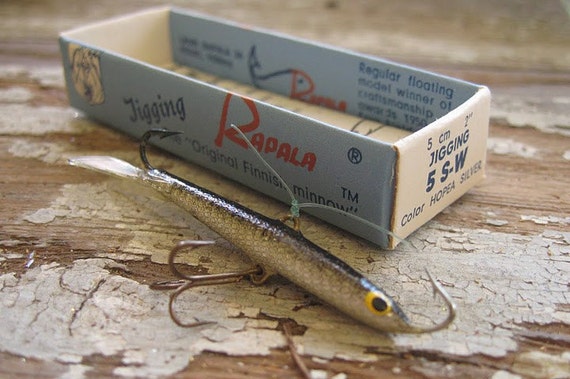 Vintage Jigging Fishing Lure Rapala By Cottagenestinteriors