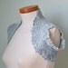 Crochet shrug bolero lace ice blue D398