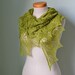 Lace knitted shawl pistachio green F553