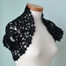 Black cotton lace crochet shrug bolero