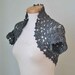 Grey cotton lace crochet shrug bolero G695