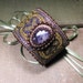 Purple Quartz Cuff with Jacquard Ribbon