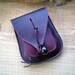 Handmade leather pouch, belt bag, Bohemian Fairy, Plum and Garnet, JINKS 1880
