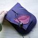 Handmade leather hip pouch, belt bag, Bohemian Fairy, Violet, pink dragon, JINKS by Fairysteps 1991