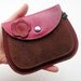 Handmade, Leather clutch Purse, Pink Dragon, Conker, MERRY 2171