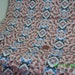 Vintage Cotton Quilt Fabric Pink & Blue Floral Stripe on White Feedsack Print