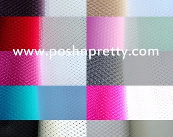Birdcage Veil Netting by the YARD - Choose Your Colors - DIY Fascinators, Russian Veil, Mini Top Hats, Wedding Veils