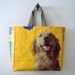 Recycled Dog Food Bag Tote : Golden Retriever