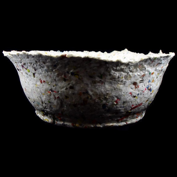 Completely Junk Mail - Recycled Handmade Paper Bowl - Large