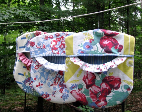 liner tutorial basket sewing Ruffled Sewing PDF Pattern Clothespin Bag