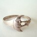 Sterling silver moon ring