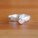 Silver Oval Cubic Zirconia Faceted Ring Size 6 1/4
