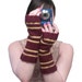 Gryffindor Gloves- Harry Potter Inspired Long Hand Knit Fingerless Gloves - MADE TO ORDER