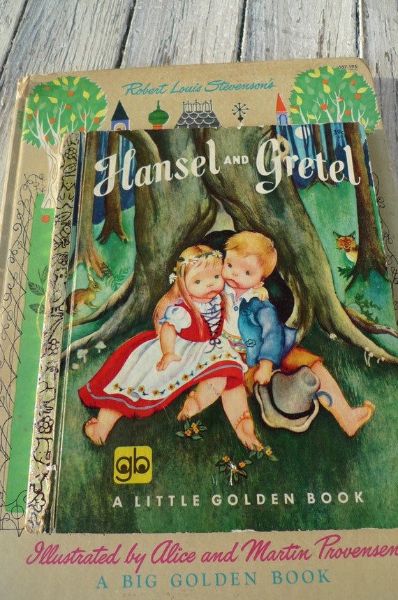 HANSEL and GRETEL little golden book 1954 by cozystudio on Etsy