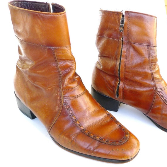 steve mcqueen chelsea boots vintage mens boots ankle zipper
