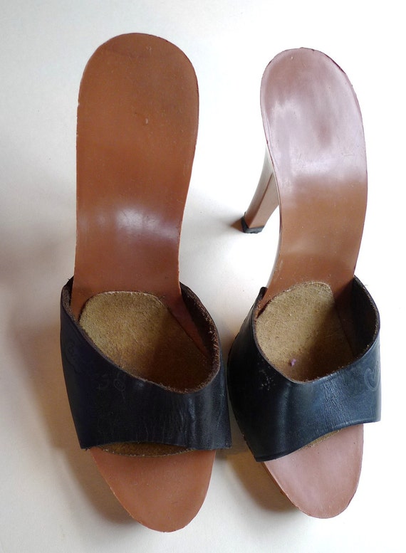 vintage candies shoes wooden heels