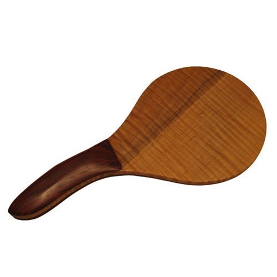 Paddle Hand Carved Exotic Wood Rounded Paddle Maple And