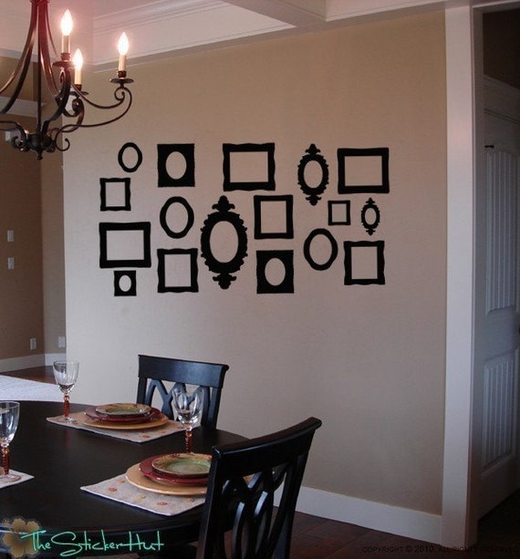 Items similar to 17 Frames Wall Accent Art Graphics Lettering Decals
