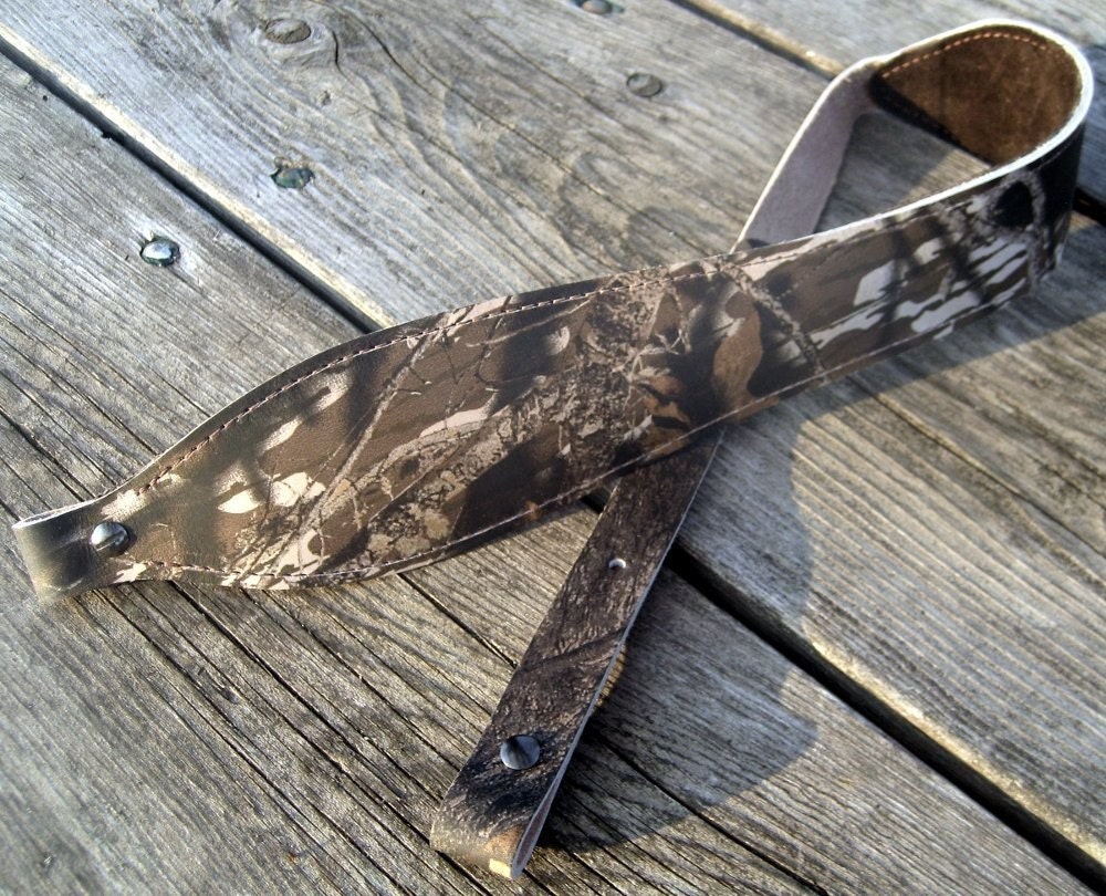 Breakup Camo Rifle Sling Leather Padded by LeatherPro on Etsy