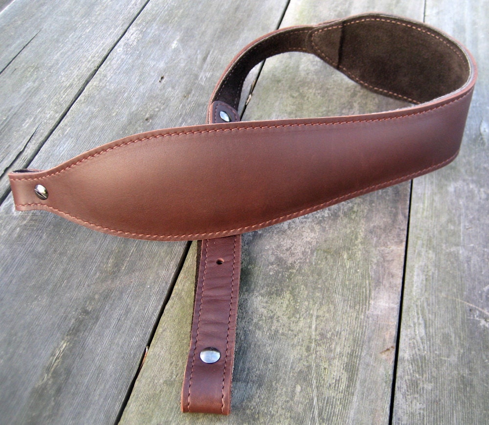Rich Mahogany Leather Rifle Sling Padded by LeatherPro on Etsy