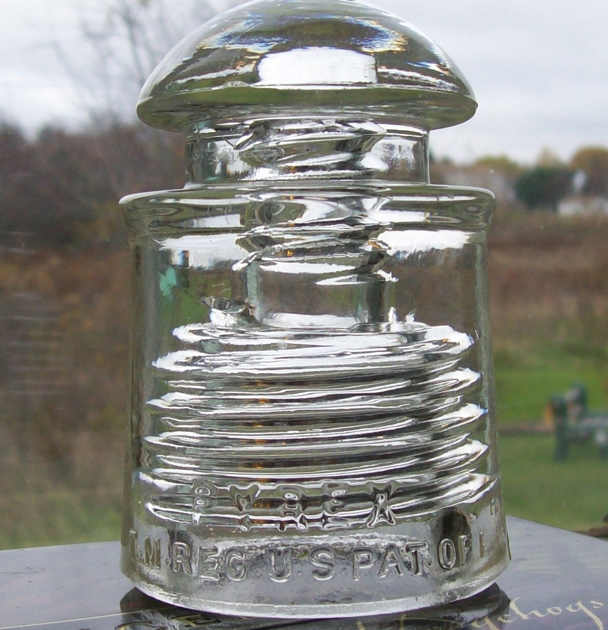 Vintage Crystal Clear Glass Pyrex Insulator
